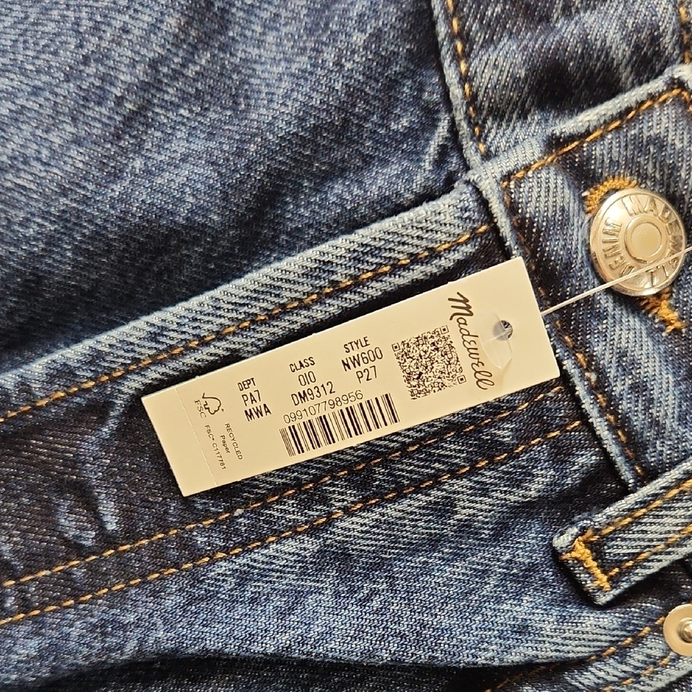 NWT Madewell The LongLine Straight Jean - Picture 4 of 9